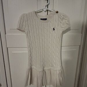 Ralph Lauren Ivory Cable Knit Dress
